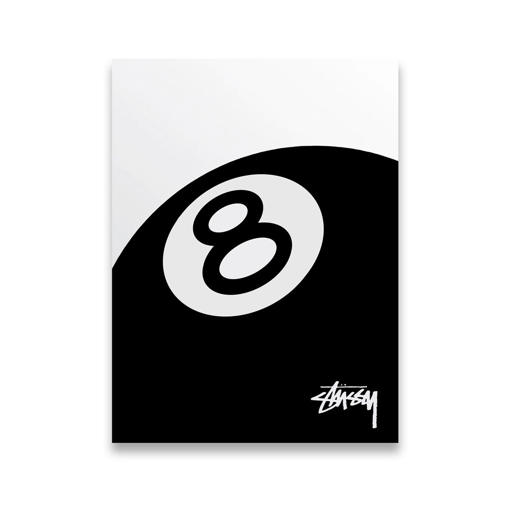 Stussy 8Ball Canvas Wall Art front view on premium gallery-wrapped canvas