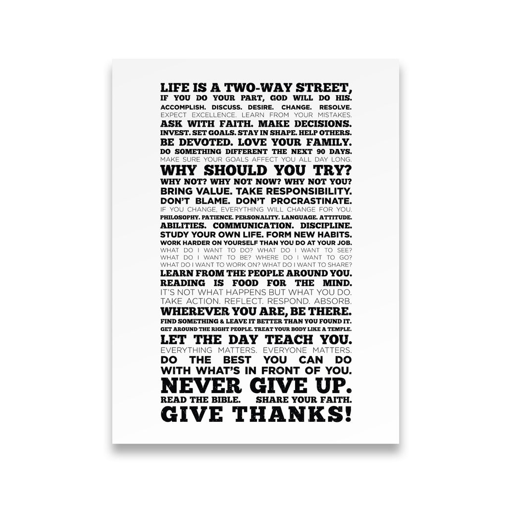 Life is a two way street Canvas Wall Art front view on premium gallery-wrapped canvas