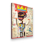 King After Death Basquiat Canvas Wall Art side angle showing wrapped canvas depth and print detail