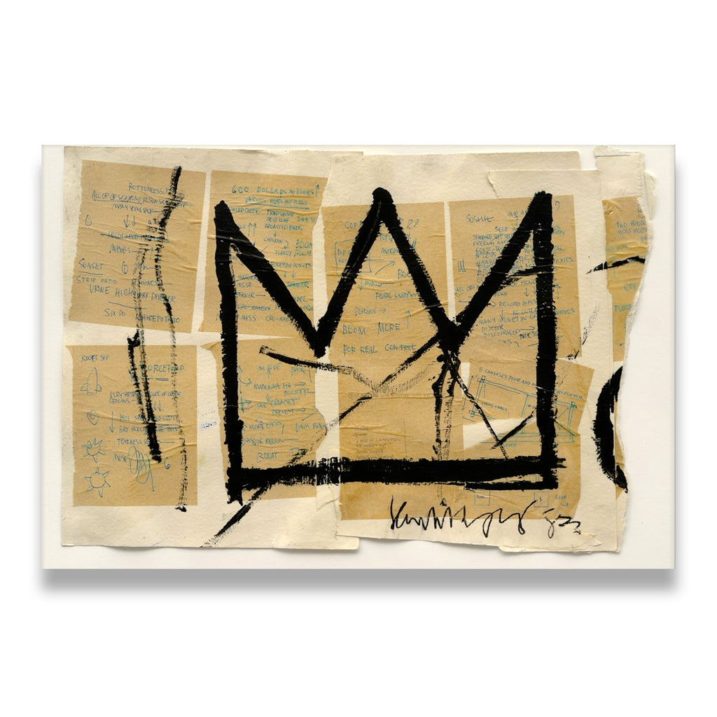Jean-Michel Basquiat – Untitled (Crown) Canvas Wall Art front view on premium gallery-wrapped canvas