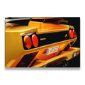 Lamborghini Diablo Yellow Classic Canvas Wall Art front view on premium gallery-wrapped canvas