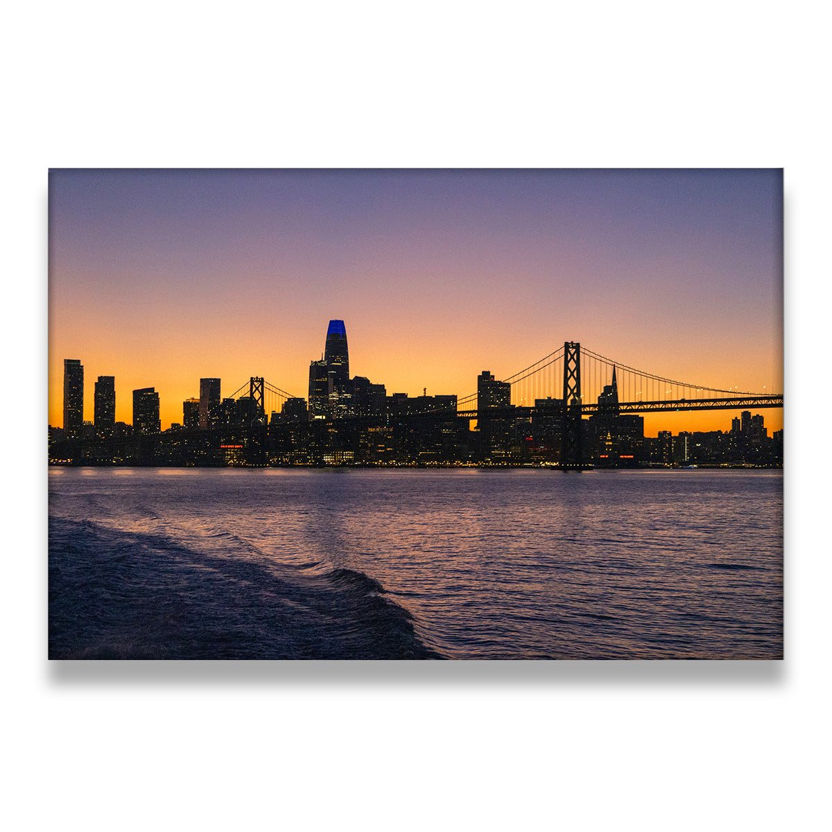 San Francisco Skyline Canvas Wall Art front view on premium gallery-wrapped canvas