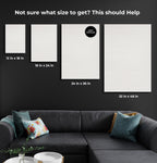 Canvas District horizontal canvas size guide showing available wall art dimensions