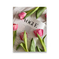 Vogue and Tulips Canvas Wall Art front view on premium gallery-wrapped canvas