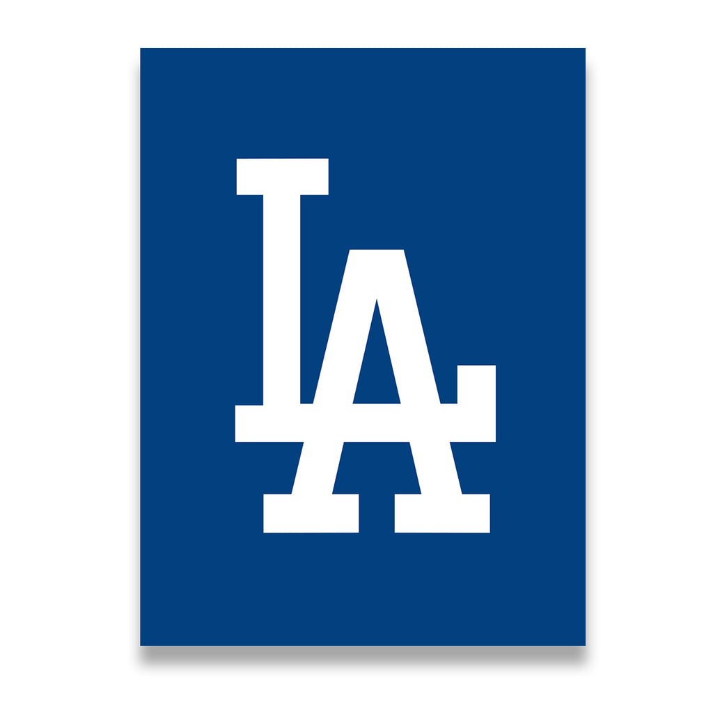 Los Angeles Dodgers LA Canvas Wall Art front view on premium gallery-wrapped canvas