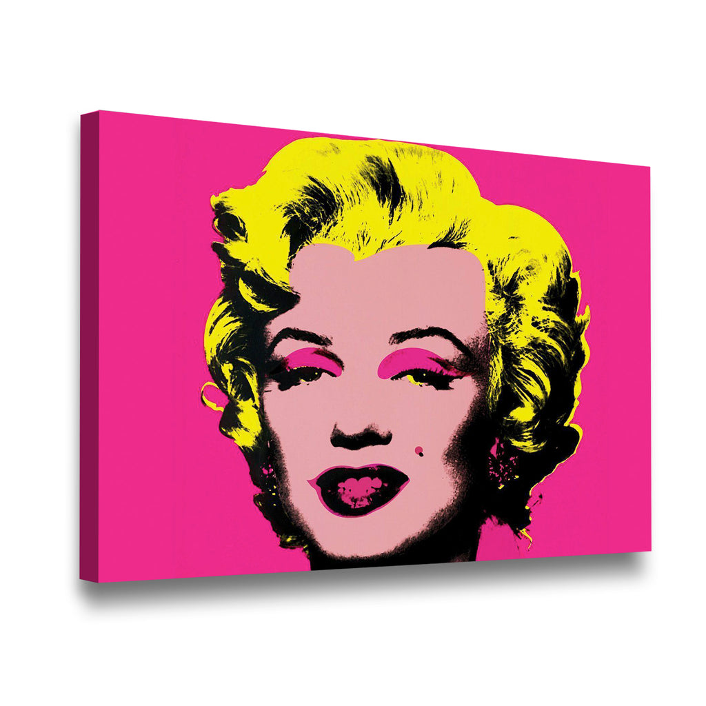 Marilyn Monroe Andy Warhol Canvas Wall Art side angle showing wrapped canvas depth and print detail