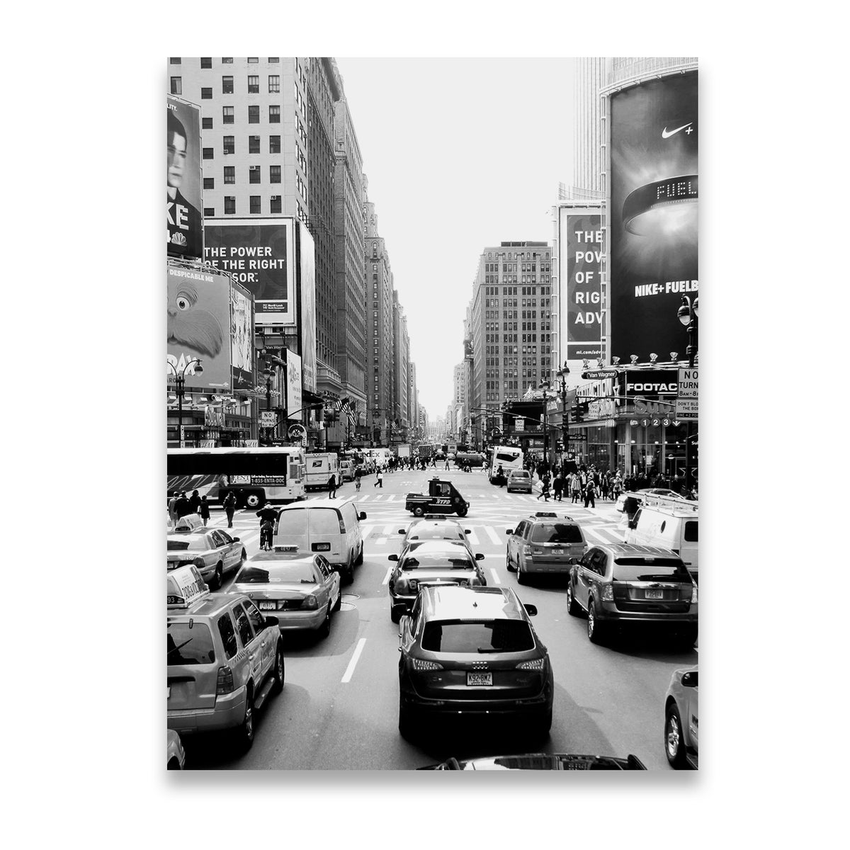 Time Square New York Canvas Wall Art front view on premium gallery-wrapped canvas