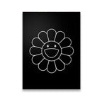 Sunflower Outline Takashi Murakami Canvas Wall Art front view on premium gallery-wrapped canvas
