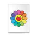 Rainbow Sunflower Takashi Murakami Canvas Wall Art front view on premium gallery-wrapped canvas