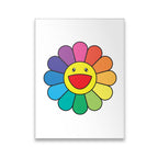 Rainbow Sunflower Takashi Murakami Canvas Wall Art front view on premium gallery-wrapped canvas