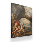 Cain Smiting Abel Sebastian Ricci Canvas Wall Art side angle showing wrapped canvas depth and print detail