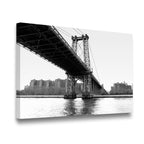 Brooklyn Bridge New York Canvas Wall Art side angle showing wrapped canvas depth and print detail