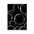Chrome Circles Mirrors Canvas Wall Art front view on premium gallery-wrapped canvas