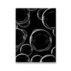 Chrome Circles Mirrors Canvas Wall Art front view on premium gallery-wrapped canvas