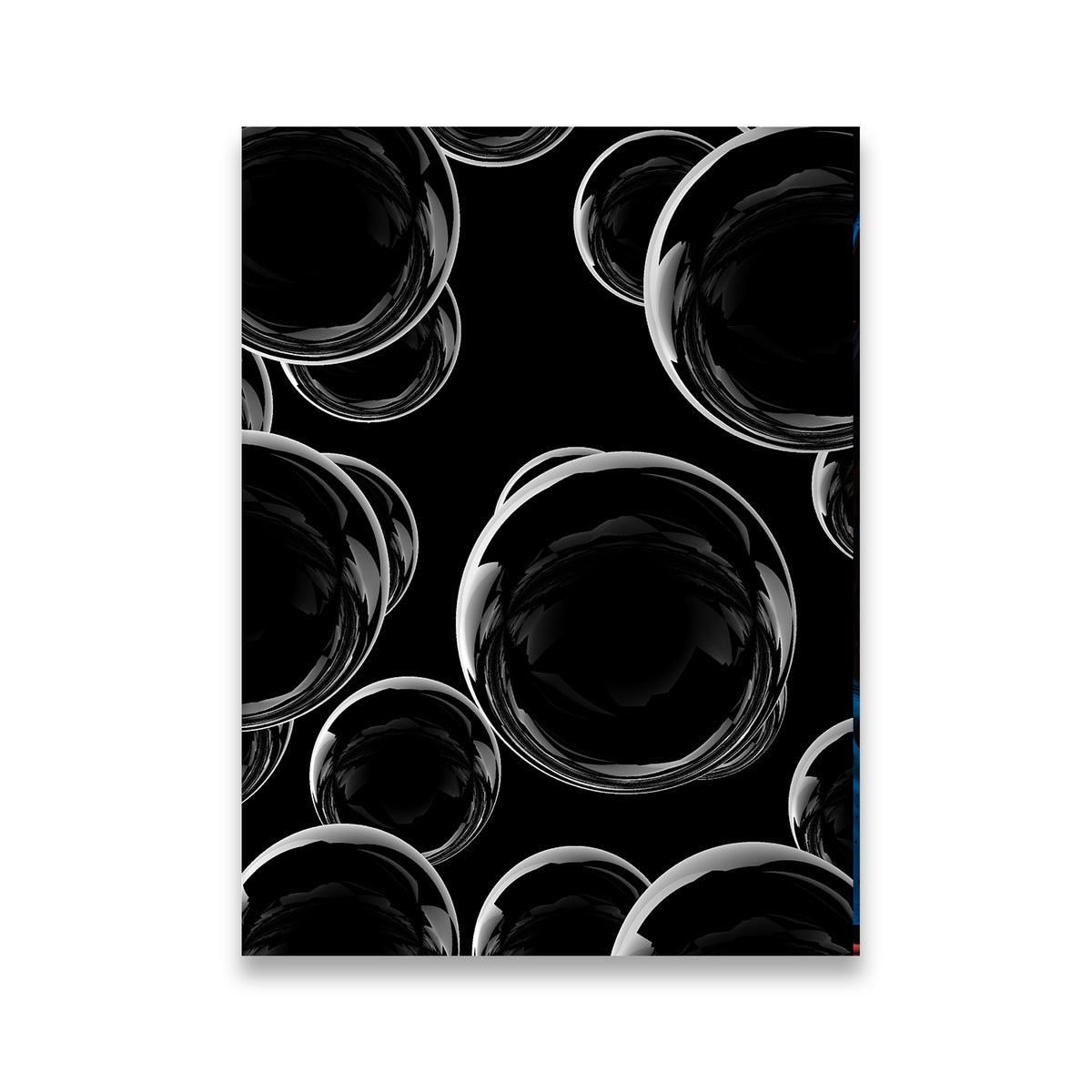 Chrome Circles Mirrors Canvas Wall Art front view on premium gallery-wrapped canvas
