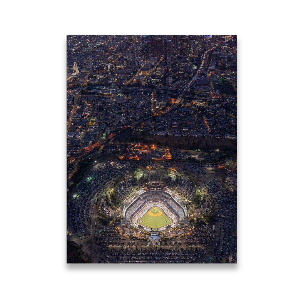 Los Angeles Dodgers Stadium Canvas Wall Art front view on premium gallery-wrapped canvas
