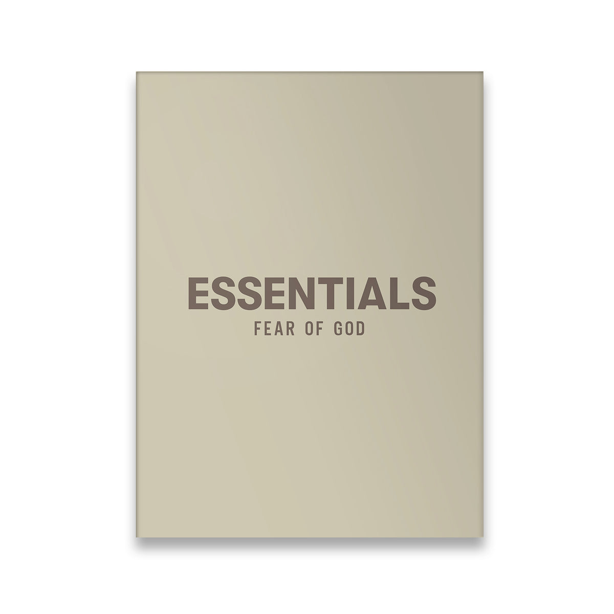 Essentials FEAR OF GOD Canvas Wall Art front view on premium gallery-wrapped canvas