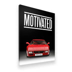 Motivated by Success Canvas Wall Art side angle showing wrapped canvas depth and print detail