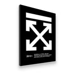 Off White Canvas Wall Art side angle showing wrapped canvas depth and print detail