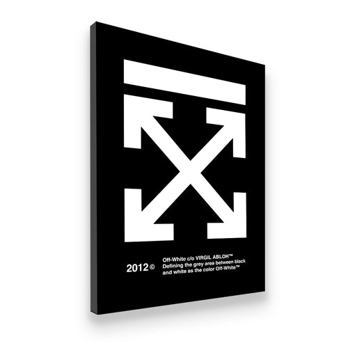 Off White Canvas Wall Art side angle showing wrapped canvas depth and print detail
