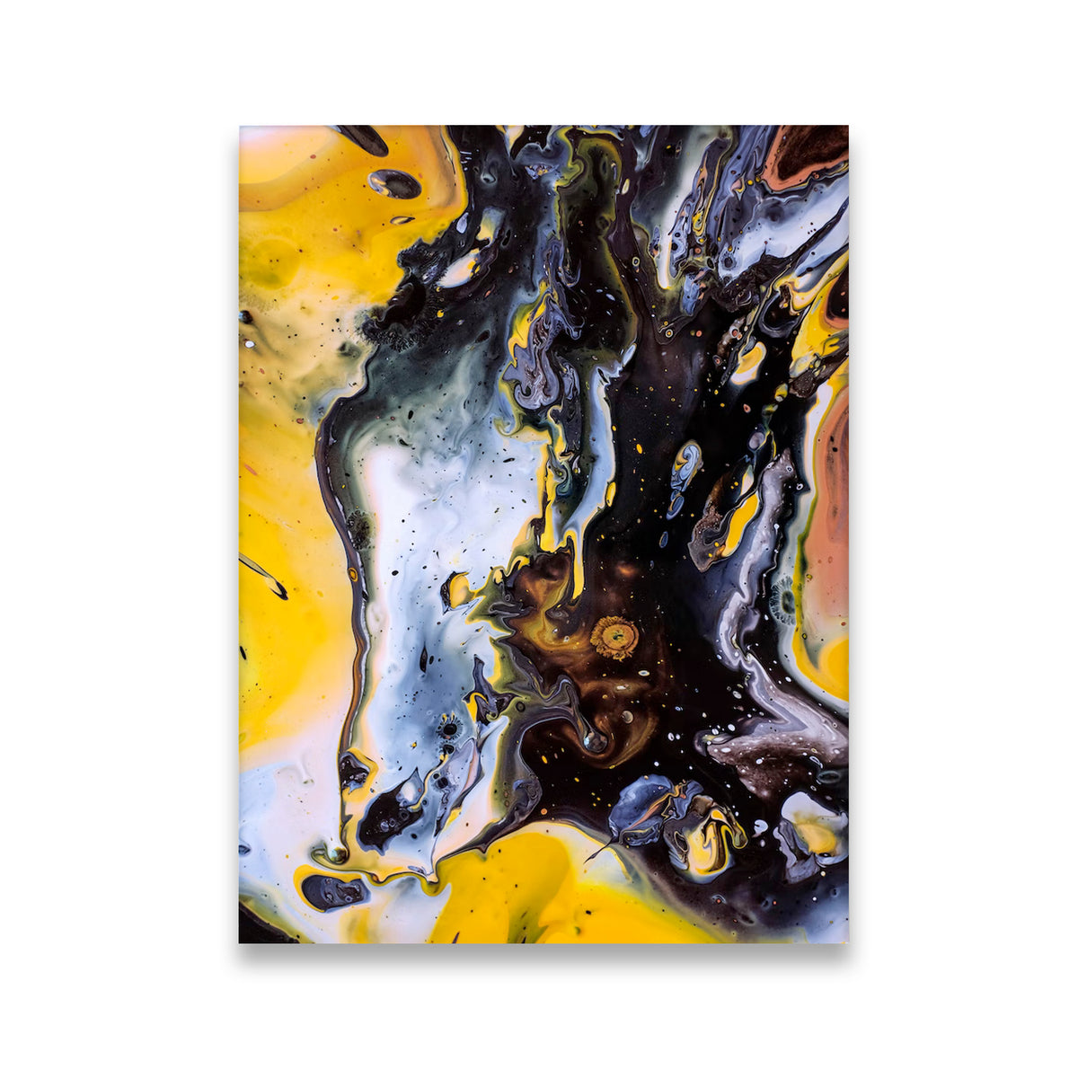 Yellow Marble Canvas Canvas Wall Art front view on premium gallery-wrapped canvas